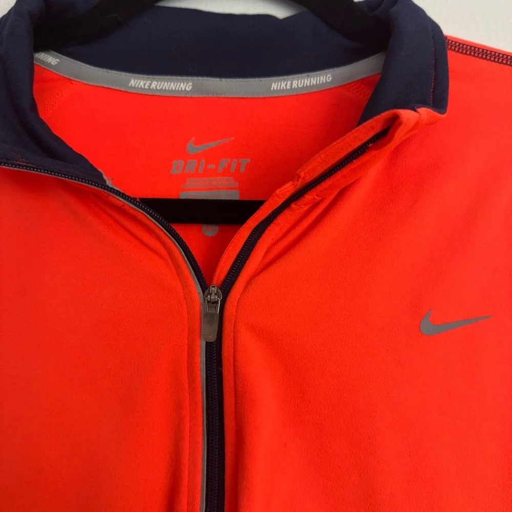 Nike Orange Lightweight‎ Quarter-Zip Jacket